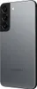 A close-up, angled view of the back of a Samsung Galaxy S22 smartphone in graphite. Produktbild-Vorschau