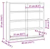 vidaXL Sammlervitrine aus Holz mit Türen 40x8,5x37 cm Produktbild-Vorschau 8