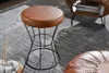 WOHNLING Sitzhocker Echtleder / Metall 35 x 48 x 35 cm Produktbild-Vorschau 11