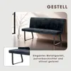 byLIVING Sitzbank Talea, 160 cm, dunkelgrau, Gestell Metall Produktbild-Vorschau 5