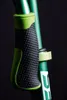 A close-up shot of a green scooter handle with a black textured grip. Náhľad obrázku produktu