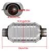 A diagram showing the dimensions of a catalytic converter. Podgląd zdjęcia produktu