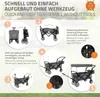Instructional diagram showing how to assemble a foldable wagon. Náhled obrázku produktu
