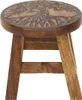 Blumenhocker Beistelltisch Rundhocker Hocker aus Holz Produktbild-Vorschau 3