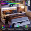 Łóżko tapicerowane ProximaX 160x200 cm z oświetleniem LED i Podgląd zdjęcia produktu 3