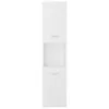 A tall, narrow, white cabinet with two doors and an open shelf in the middle. Anteprima dell’immagine prodotto
