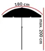 KINGSLEEVE® Sonnenschirm 180cm UV 50+ Tragetasche Erdspieß Produktbild-Vorschau 8