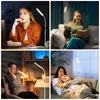 A collage of four images showing people using a floor lamp in different settings. Náhľad obrázku produktu