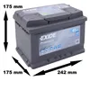Exide EA612 Premium Carbon Boost 61Ah 600A Autobatterie Produktbild-Vorschau 2