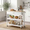 Carrello da cucina HOMCOM a 3 ripiani con ampio piano di Anteprima dell’immagine prodotto 2