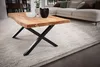 WOHNLING Couchtisch 120x60x46 cm Akazie Massivholz / Metall Produktbild-Vorschau 4