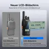 Comparison of a walkie-talkie with and without an LCD screen, highlighting the benefits of the LCD screen. Produktbild-Vorschau