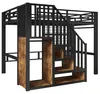 Hoogslaper 140x200 cm met opbergtrap en lades, zijrooster, Productafbeelding-voorbeeld 13