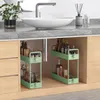 Mobiler Küchenwagen Organizer Schmaler Regal 4-Ebenen Grün Produktbild-Vorschau 5
