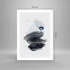 Poster - Poster ohne Rahmen - Blau Grau Aquarell - 50x70 cm Produktbild-Vorschau 4