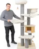 Kratzbaum Avery · beige-anthrazit · ca. 75 x 56 x 186 cm Produktbild-Vorschau 2