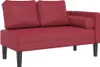 vidaXL Chaiselongue mit Kissen Weinrot Kunstleder Produktbild-Vorschau 1