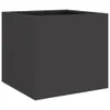 A dark gray cube-shaped planter is shown against a white background. Voir les images du produit