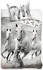 Weiße Wildpferde - Bettwäsche-Set mit Pferde-motiv, 135x200 Produktbild-Vorschau 1