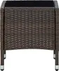 vidaXL Zahradní stůl hnědý 40x40x45 cm Poly ratan Náhled obrázku produktu 2