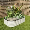 Livingandhome Hochbeet 120 x 80 x 30 cm, Blumenbeet mit 90 Produktbild-Vorschau 1
