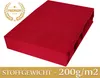 A red fitted sheet is shown from a slightly elevated angle against a white background. Produktbild-Vorschau