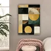 Leinwand Bilder 60x80 cm - Abstrakte Formen - Gold - Produktbild-Vorschau 2