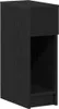 A black wooden nightstand with a drawer and an open shelf. Podgląd zdjęcia produktu