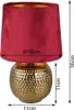 Lampada da tavolo SPOHIA oro-rossa 1xE14x40W in tessuto, Anteprima dell’immagine prodotto 9