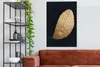 MuchoWow® - Leinwandbilder - Gold - Blätter - Schwarz - Produktbild-Vorschau 3