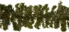 A close-up shot of a green artificial Christmas garland with small warm white LED lights woven throughout. Produktbild-Vorschau