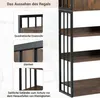 Flieks Bücherregal Büroregal mit 5 Ebenen, Standregal mit Produktbild-Vorschau 4
