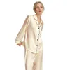 Satin Schlafanzug Damen, zweiteiliges Pyjama Damen Lange Produktbild-Vorschau 4