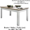 Innostyle Jasmin Esstisch Ausziehbar 160/220x90 cm Produktbild-Vorschau 3