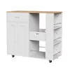 UnboxG Isola mobile da cucina con piano di lavoro in rovere Anteprima dell’immagine prodotto 8