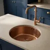 Keukenwastafel, 37 cm, koper, onderbouwmodel, vlakke Productafbeelding-voorbeeld 4