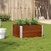 vidaXL Pflanzkasten Braun 80x60 cm Massivholz Kiefer Produktbild-Vorschau 2