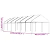 vidaXL Pavillon mit Dach Weiß 13,38x4,08x3,22 m Polyethylen Produktbild-Vorschau 4