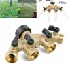 4 Wege 3/4" Wasserverteiler Messing Gartenschlauch Produktbild-Vorschau 2
