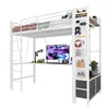 Łóżko loftowe Sweiko, 90 x 200 cm, żelazna rama Z biurkiem, Podgląd zdjęcia produktu 9