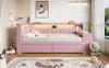 Polsterbett 90x200 cm mit LED & USB-Anschluss, Daybed mit Produktbild-Vorschau 19