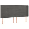 vidaXL Kopfteil mit Ohren Dunkelgrau 203x16x118/128 cm Samt Produktbild-Vorschau 11