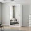 Šatní skříň s posuvnými dveřmi Šatní skříň 120 cm bílá/bílá Náhled obrázku produktu 1