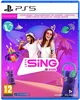 Cover art for a video game, featuring two people singing into microphones with musical notes and speakers around them. Produktbild-Vorschau
