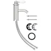 vidaXL Bateria umywalkowa chromowana 130x180 mm Podgląd zdjęcia produktu 1