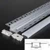 2m LED Alu Profile Schiene Unterputz Profil mit Milchglas Produktbild-Vorschau 1