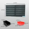 Stapelboxen mit Wandregal rot 32 tlg, Kleinteilemagazin Produktbild-Vorschau 3