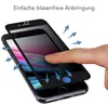 A hand is shown applying a screen protector to a smartphone. Produktbild-Vorschau