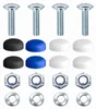 Kennzeichen Schrauben M5 x 16mm DIN 84 mit Abdeckkappen 4er Produktbild-Vorschau 1