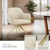 Chaise pivotante en velours Lona avec rembourrage épais - Voir les images du produit 4